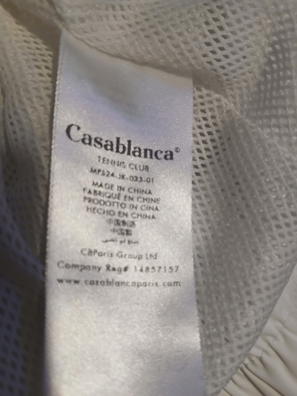 Casablanca Striped Shellsuit Nylon Track Jacket White Blue Mens XL - Picture 4 of 11